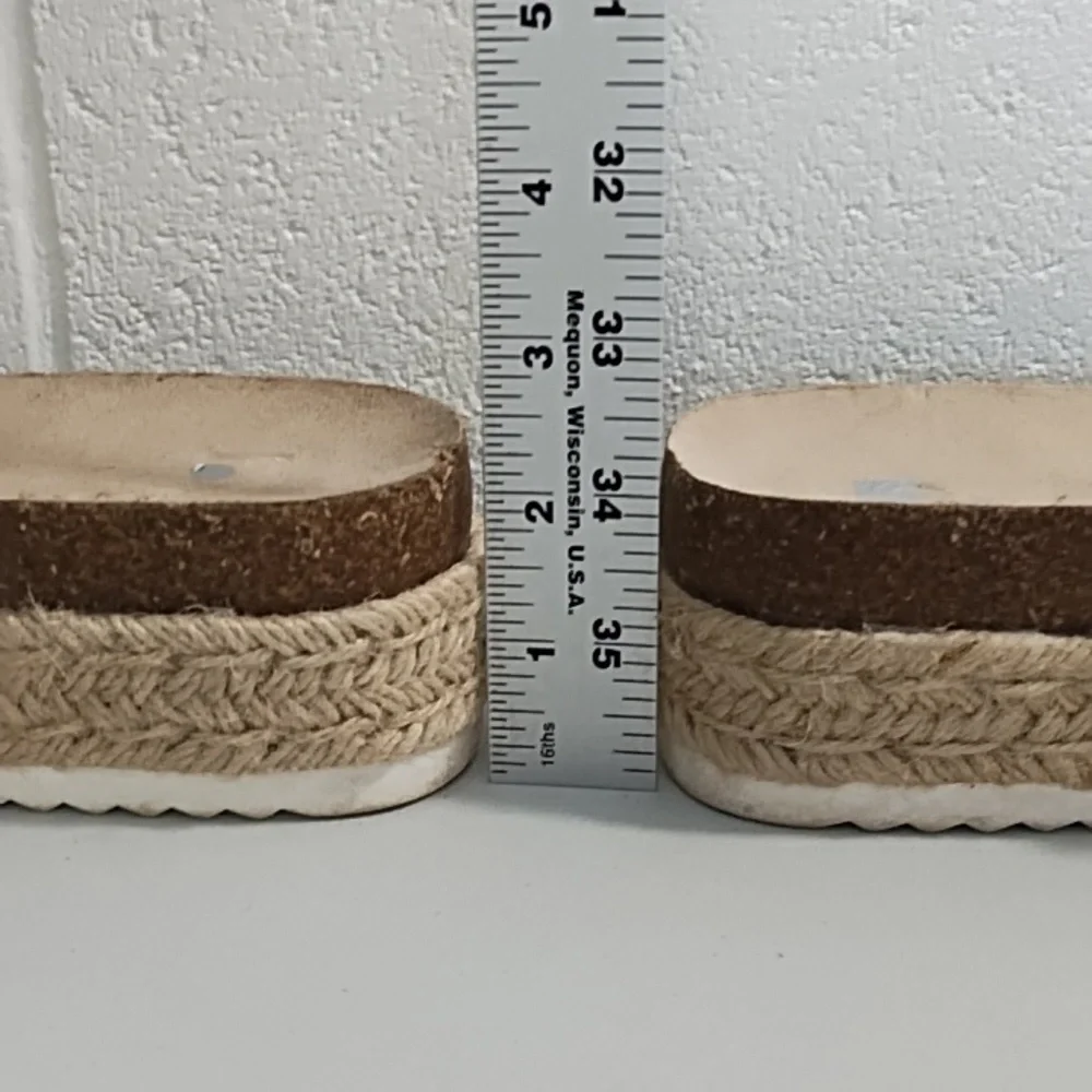 Dolce Vita Tan Espadrille Slide Platform Shoes